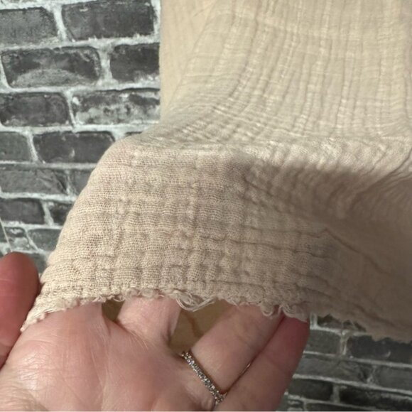 It is well Organic Short Sleeve Gauze Top peach shirt - Picture 7 of 9